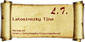 Latosinszky Tina névjegykártya